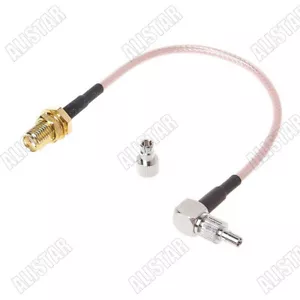 10Pcs SMA Female To CRC9/TS9 Dual Connector RF Coaxial Adapter RG316 Cable 20cm - Picture 1 of 5