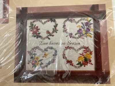 Four Seasons Hearts Cross Stitch Kit by The Creative Circle New 1988 Love Knows - Image 1 of 4