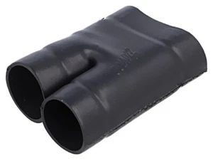 301A022-25-0 Wärmeschrumpfende Aufteilkappe kleberfrei schwarz Elastomer TE Conn - Bild 1 von 1