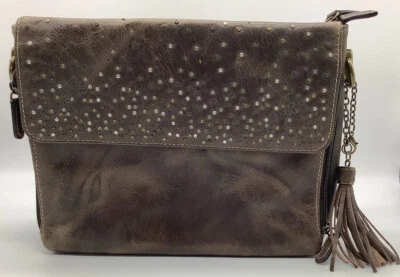 New Gun Tote N’ Mamas Water Buffalo Leather Crossbody Purse/Bag RFID Pocket - Image 1 of 4