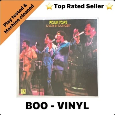Four Tops ~ Live & In Concert Lp Vinyl Record -ABCL 5062 NM / EX Condition - Image 1 of 4