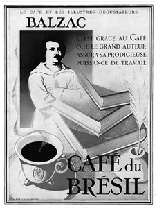 *** Café du Brésil _ Balzac dégustateur *** 1936 - pub. (25 x 33) // p447 - Imagen 1 de 1