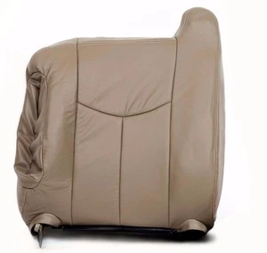 2003 2004 2005 06 GMC Sierra 1500 2500 3500,HD Lean Back LEATHER Seat Cover TAN - Picture 1 of 9