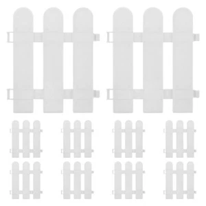 Set of 10 White Decorative Fence Garden Fence Plastic Picket - Picture 1 of 12