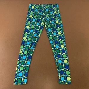 Lesley Evers Women's Size Large Stained Glass Green Pull On Reese Leggings New - Picture 1 of 10
