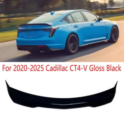 For 2020-2025 Cadillac CT4-V Gloss Black High Kick Duckbill Trunk Spoiler — 第 1/4 张图片