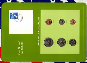 Coin Sets of All Nations New Zealand UNC 1,10,20,50 cents 1980 2,5 cents 1981 - Picture 1 of 4