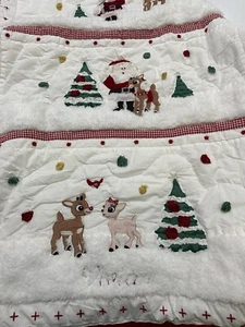Pottery Barn Kids Rudolph Santa Baby Toddler Quilt Monogrammed - Picture 1 of 3