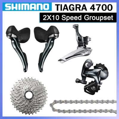 New Shimano Tiagra 4700 2X10 Speed Road Groupset Shifters Derailleur Cassette - Image 1 of 4
