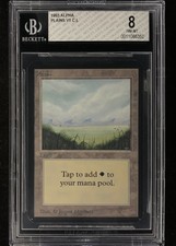 PLAINS (B) (BGS GRADED 8 #0011086352) Alpha LEA Magic MTG MINT CARD