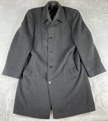 Vintage Lauren Ralph Lauren Men’s Italian Cashmere Blend Overcoat 42L Lined Coat - Image 1 of 4