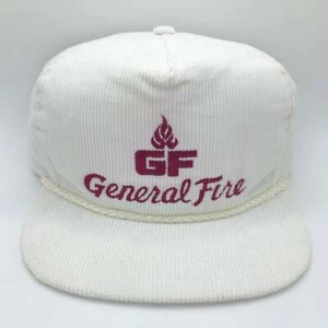 De Colección Años 80 Otto General Fire Blanco Pana Cordón Correa Sombrero Gorra - Imagen 1 de 2