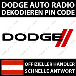 DODGE RADIO DEKODIEREN PIN CODE CHALLENGER CHARGER DURANGO GRAND CARAVAN RAM - Bild 1 von 12