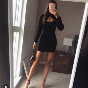 velvet black dress zara