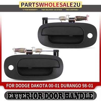 2x Front Left & Right Black Exterior Handle w/ Keyhole for Dodge Dakota Durango - Image 1 of 4