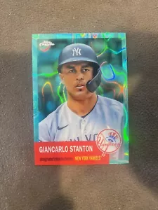 Giancarlo Stanton 2022 Topps Chrome Platinum Anniversary Aqua Raywave /299 - Picture 1 of 2