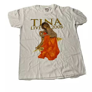 T-shirt oversize medie Amway Global cotone Tina Live 2008 bianca vintage nuova - Foto 1 di 13