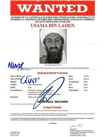 OSAMA BIN LADEN 911 ROBERT O'NEILL SIGNED AUTOGRAPH 8.5X11 PHOTO PICTURE REPRINT Cover