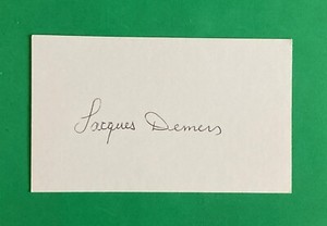 Jacques Demers  - Signed Index Card - Canadiens, Maple Leafs, Red Wings