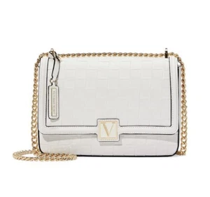 Victoria’s Secret Authentic White Shoulder Bag Purse Crossbody Chain $84.95 NWT - Picture 1 of 4
