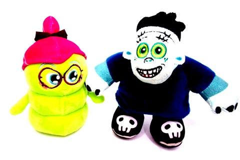 Lot Of 2~Hotel Transylvania 8" Plush Toy Figures~Frankie & Wendy~2018 Cover