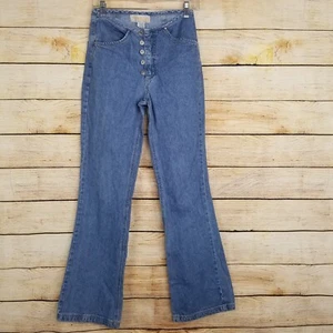 Vintage New Clothing Co Repair Jeans Größe 5 6 ausgestelltes Bein 90er blau Denim Knopfleiste - Bild 1 von 8