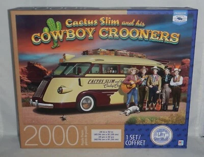 NEW Cactus Slim and His Cowboy Crooners 2000 Piece Jigsaw Puzzle Larry Grossman - Image 1 of 3
