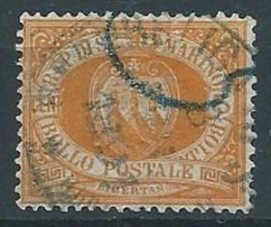 1877-90 SAN MARINO USATO STEMMA 5 CENT - RR13942-2 - Imagen 1 de 1