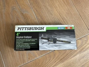 PITTSBURGH 4" Digital Caliper Smooth Stainless Steel,  ITEM 47256 w/ Case - Picture 1 of 2