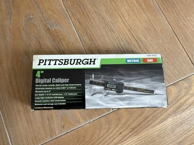 PITTSBURGH 4" Digital Caliper Smooth Stainless Steel,  ITEM 47256 w/ Case - Image 1 of 2