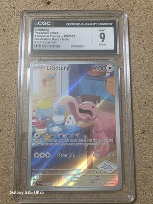 Pokemon TCG Lickitung | Temporal Forces 180/162 CGC MINT 9 ERROR ADDITIONAL INK - Image 1 of 2