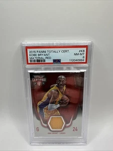2015 Panini Kobe Bryant Totally Certified Game-Worn Lakers Patch /199 PSA 8 MT - Picture 1 of 5