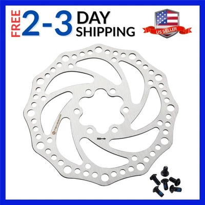 Rotor de freno de disco para bicicleta titanio 140-203 mm acero inoxidable MTB carretera BMX Foto 1 de 4