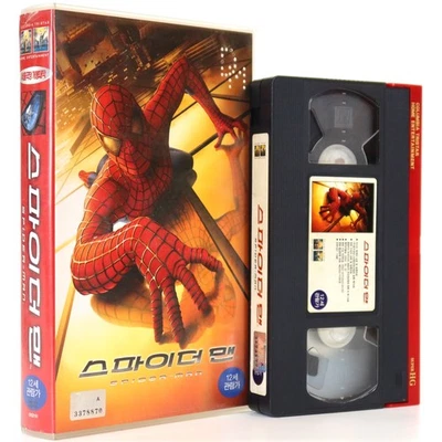 Spider-Man (2002) Korean VHS Rental [NTSC] Korea Tobey Maguire Marvel - Image 1 of 4