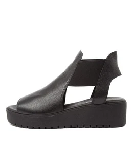 New Django & Juliette Ozie Black Lea Blk Sole Womens Shoes Casual - Picture 1 of 5