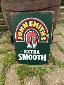 John Smiths Extra Smooth Beer Steel sign 12 x 8 inch - Picture 1 of 2