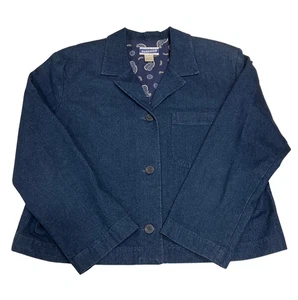 Pendleton Knockabouts Womens Collared Medium Wash Denim Blue Jean Jacket Size 16 - Picture 1 of 5