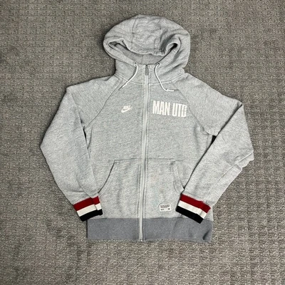 Nike Men's Full Zip Hoodie Manchester United Gray Sportswear SZ XS - Image 1 of 4