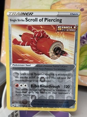 Single Strike Scroll of Piercing 154/198 Swsh06: Sword & Shield - Chilling Reign - Image 1 of 4