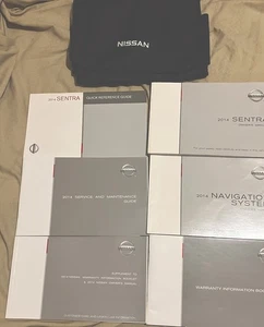 2014 NISSAN SENTRA Owner's Manual Warranty Service and Maint Black Canvas Case - Foto 1 di 7