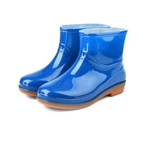 Blue 39 Womens Rain Boots Fashion Antiskid Short Rain Boot Round Head Radia OU - Picture 1 of 5