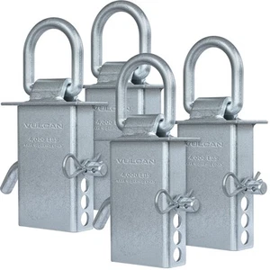 Conjunto de anillo en D de bolsillo con estaca de plata VULCAN - Paquete de 4 - Imagen 1 de 7