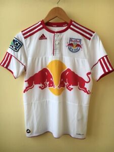 Red Bull New York 2010 2011 Adidas MLS home football jersey. Size Young M 11/12 