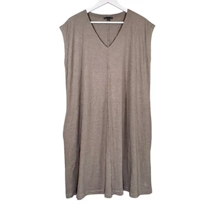 Vestido OSKA Talla 2 UK12/14 Gris Jersey Globo Cocoon Sin Mangas Lagenlook Arty - Imagen 1 de 16