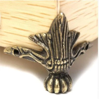 4pcs Antique Brass Jewelry Wood Box Feet Leg Corner Protector Decors FW - image 1 of 4