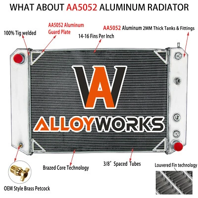 4 Row Radiator For 1991-2002 1997 1995 Chevy GMC C6500 C7000 Kodiak Topkick 6.6L - Image 1 of 4