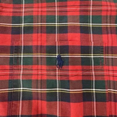 Ralph Lauren Big Shirt Men's XL Red Tartan Plaid Heavy Cotton Button Oversize - Image 1 of 4