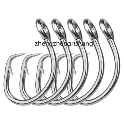 Gancho de pesca círculo de atún 15 piezas cebo vivo juego grande gancho de agua salada 11/0-16/0 Foto 1 de 4