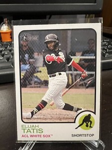 2022 TOPPS HERITAGE MINOR LEAGUE ELIJAH TATIS ACL WHITE SOX #165