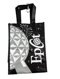 WDW Disney Parks Epcot Reusable Shopping Gift Tote, Small, Black & White - Picture 1 of 9